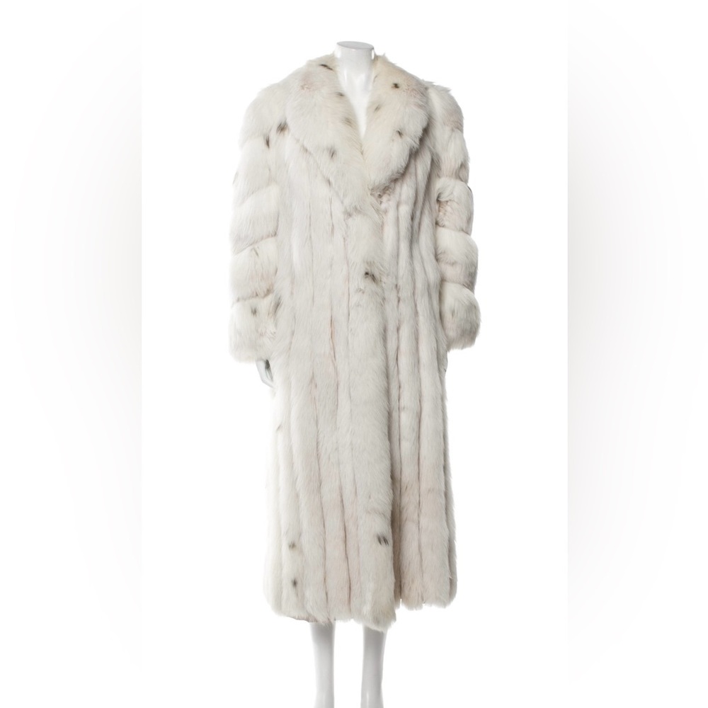 Saga Furs Ivory Long Fur Coat